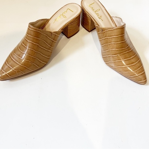 Lulus Camel Pointed Heeled Mules - Picture 2 of 10